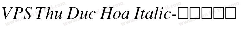 VPS Thu Duc Hoa Italic字体转换